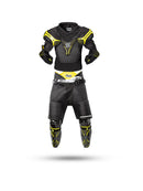Sherwood Rekker Elite Youth ice hockey protective kit in black and yellow colorway