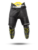 Sherwood Rekker Elite Youth ice hockey pants and shin guards in black and yellow