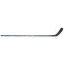Bauer Supreme F40 Senior Ice Hockey Stick in black and teal colorway, full length side view