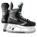 Bauer Supreme F40 Senior ice hockey skates in black with teal accents and white blade holder
