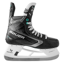 Bauer Supreme F40 Senior ice hockey skate in black with teal accents and white blade holder