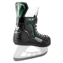 Bauer X-LS 2.0 Junior ice hockey skate in black with green accents, front view