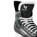 Bauer X-LS ice hockey skate in black with green stitching detail and white laces