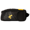 Bauer S26 black and yellow lunch box shown from side angle with zipper closure