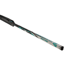Bauer Supreme F50 Pro Intermediate goalie stick shaft detail showing teal and silver graphics