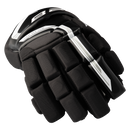 Bauer Supreme F40 Senior Ice Hockey Glove in black and white, back view showing finger protection.