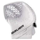 Bauer GSX Ice Hockey Goalie Catcher Intermediate in white with mesh pocket and lacing