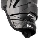 Close-up detail of Bauer Supreme F50 Pro Ice Hockey Shin Guard right side, 15 inch black