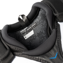 Close-up detail of Bauer Vapor FlyW Women's Medium shoulder pads interior label and padding