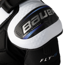 Close-up detail of Bauer Vapor FlyW senior ice hockey shoulder pad cap with Dynamic X Responsive technology