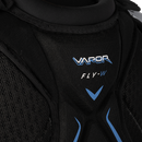 Close-up detail of Bauer Vapor Fly-W ice hockey shoulder pad interior lining with branding label
