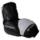 Bauer Vapor FlyW Senior ice hockey elbow pad in black, white, and blue colorway