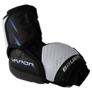 Bauer Vapor FlyW Senior ice hockey elbow pad in black, white, and blue colorway