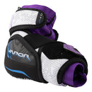 Bauer Vapor FlyG Junior ice hockey elbow pad in black, white, and purple colorway