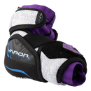 Bauer Vapor FlyG Junior ice hockey elbow pad in black, white, and purple colorway