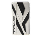 True Hockey Catalyst 7x6 ice hockey goalie blocker in white and black colorway