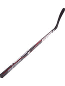 Sherwood T60x Senior Ice Hockey Stick in black and red colorway, full length view