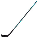 Bauer Supreme F40 Senior Ice Hockey Stick in black and teal colorway on white background