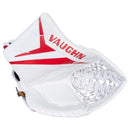 Vaughn Ion Ice Hockey Goalie Catch Glove in white with red accents, showing webbing pocket