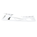 Bauer Vertexx Edge Goalie Skate Holder in white with lattice frame design, side view