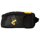 Bauer S26 Lunch Box in black with yellow logo, side view showing zipper and strap