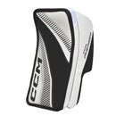 CCM Phenom youth ice hockey goalie blocker in white and black colorway
