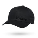 CCM Casual Structured Senior baseball cap in all-black with embroidered CCM logo