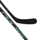 Bauer Pulse 2 Junior Ice Hockey Stick in black with teal accent graphics on transparent background