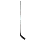 Bauer Pulse 2 Intermediate ice hockey stick in black with teal accent graphics, full shaft view