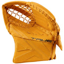 True Hockey Catalyst 7x6 senior goalie catch glove in Fleury Yellow colorway, palm view