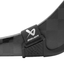 Bauer Off Ice Blade Protector in black with carbon fiber texture and Velcro strap closeup