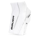 Bauer GSX ice hockey goalie blocker in white with silver accent detailing
