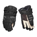 CCM Tacks XR 80 Senior ice hockey gloves in black and graphite, front and back view