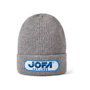 CCM Jofa grey cuffed beanie with embroidered JOFA Est. 1926 logo patch on cuff