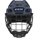 CCM Tacks 310 Junior ice hockey helmet combo in navy blue with black cage