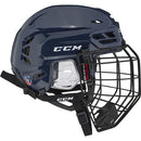 CCM Tacks 310 Junior ice hockey helmet combo in navy blue with black cage