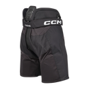 CCM Tacks Senior ice hockey pants in black shown from rear three-quarter angle