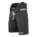CCM Tacks Senior ice hockey pants in black with white lace closure and CCM branding