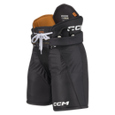 CCM Tacks Pro youth ice hockey pants in black with orange interior accents, size L