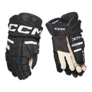 CCM Tacks XR80 junior ice hockey gloves in black shown front and back view