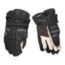 CCM Tacks XR 80 Junior ice hockey gloves in black and graphite, front and back view