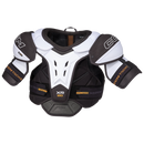 CCM Tacks XR 80 Junior Ice Hockey Shoulder Pads in black and white colorway, front view