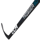 CCM Ribcor Trigger 60 ice hockey stick blade and lower shaft detail on white background