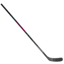 CCM Ribcor Trigger Unleashed Pro Senior ice hockey stick in dark gray with teal and pink accents