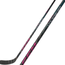 CCM Ribcor Trigger Unleashed Pro Senior ice hockey stick in black, pink, and teal colorway