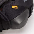 Close-up detail of CCM Tacks XR Pro elbow pad showing D30 impact protection padding label