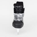CCM XR 70 intermediate ice hockey skate front view with white laces and steel blade