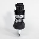 CCM XR 90 intermediate ice hockey skate in black with white laces, front view