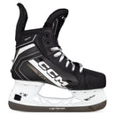CCM Tacks XR90 intermediate ice hockey skate in black and white with SpeedBlade holder