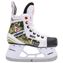 Daoust 301 youth ice hockey skate in white and green digital camouflage pattern